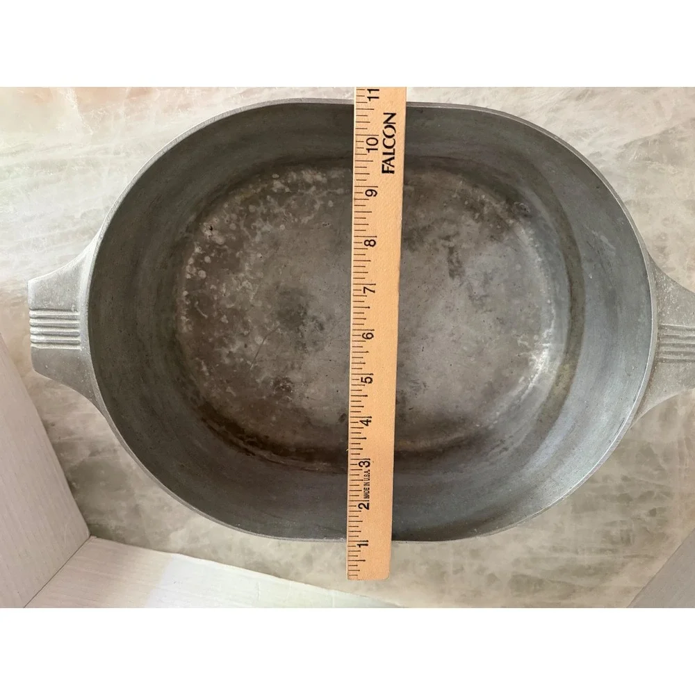 Wagner‎ Ware Magnalite Roaster Dutch Oven 4265-P Silver Vintage Lid 8qt